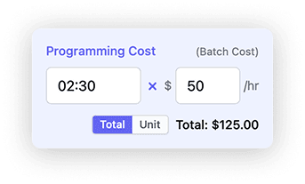 Programming cost calculator