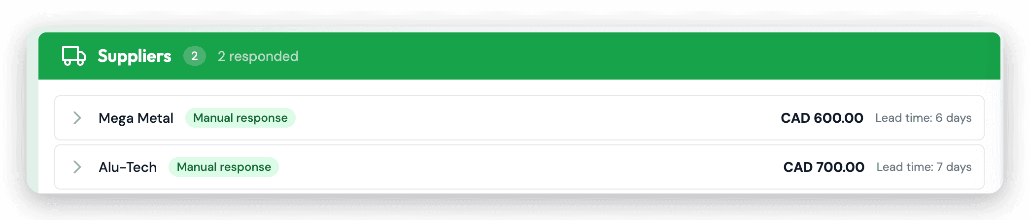 PURCHASING — Compare without spreadsheets